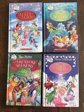 Lot of 4 Hardcover Thea Stilton Chapter Books Treasure Secret of Fairies Sea